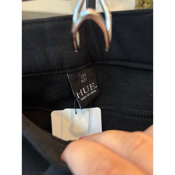 HUE Women's Black Ultra Soft Fleece Lined Denim Leggings Size S - Picture 6 of 8